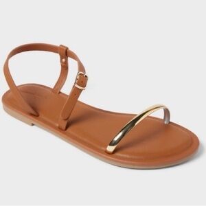 Women's Mildred Ornament Ankle Strap Sandals with Memory Foam Insole Size 7.5